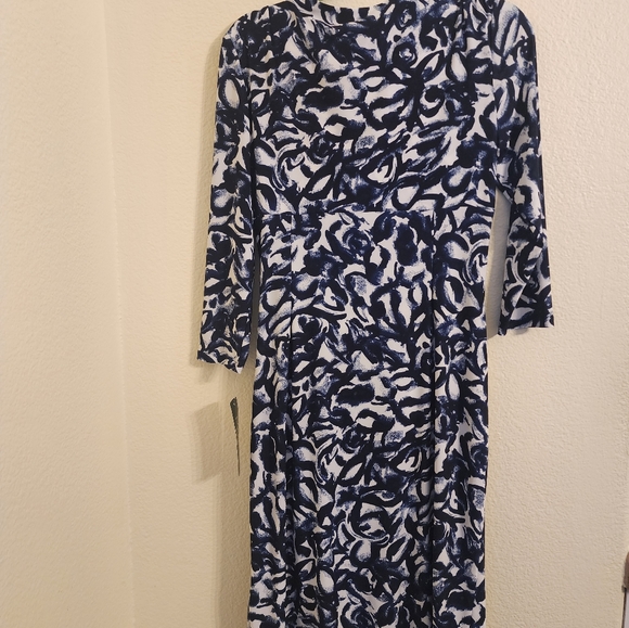 NWT Ralph Lauren Multi Color, V Neck, Runching Sheath Dress - Picture 7 of 10